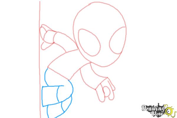 How to Draw Chibi Spiderman - Step 5