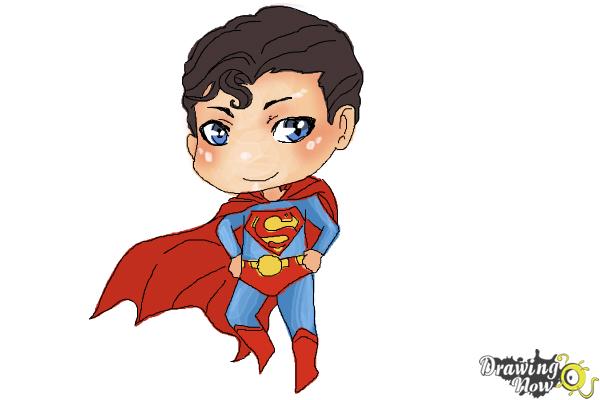 How to Draw Chibi Superman - Step 10