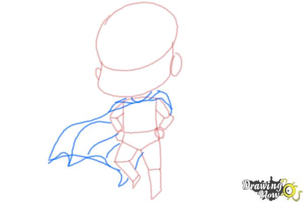 How to Draw Chibi Superman - Step 5