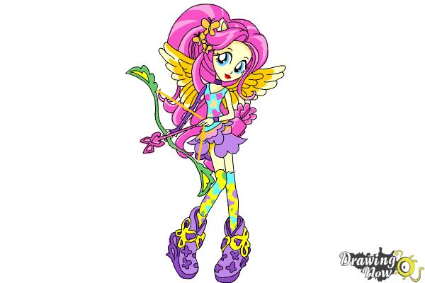 How to Draw Fluttershy from My Little Pony Equestria Girls Friendship Games - Step 10 How to Draw Fluttershy from My Little Pony Equestria Girls Friendship Games - Step 10