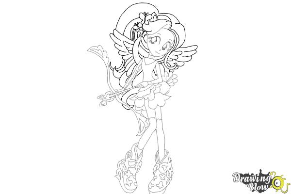 How to Draw Fluttershy from My Little Pony Equestria Girls Friendship Games - Step 9 How to Draw Fluttershy from My Little Pony Equestria Girls Friendship Games - Step 9