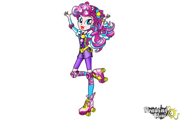 How to Draw Pinkie Pie from My Little Pony Equestria Girls Friendship Games - Step 11