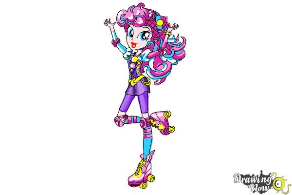 How to Draw Pinkie Pie from My Little Pony Equestria Girls Friendship Games - Step 11 How to Draw Pinkie Pie from My Little Pony Equestria Girls Friendship Games - Step 11