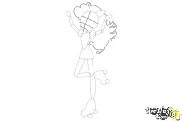 How to Draw Pinkie Pie from My Little Pony Equestria Girls Friendship Games - Step 4 How to Draw Pinkie Pie from My Little Pony Equestria Girls Friendship Games - Step 4