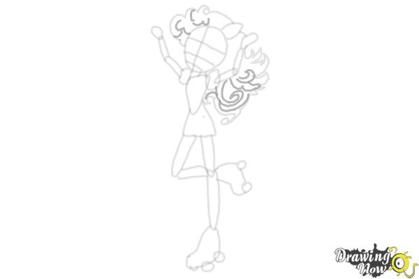 How to Draw Pinkie Pie from My Little Pony Equestria Girls Friendship Games - Step 5