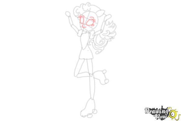 How to Draw Pinkie Pie from My Little Pony Equestria Girls Friendship Games - Step 6