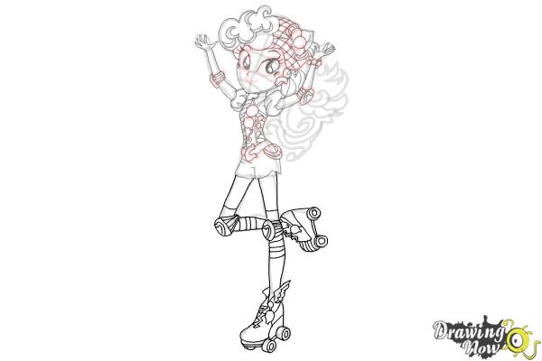 How to Draw Pinkie Pie from My Little Pony Equestria Girls Friendship Games - Step 9