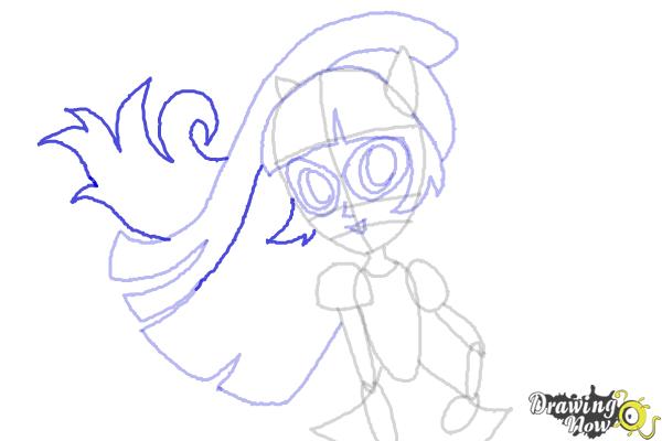 How to Draw Twilight Sparkle from My Little Pony Equestria Girls Friendship Games - Step 9