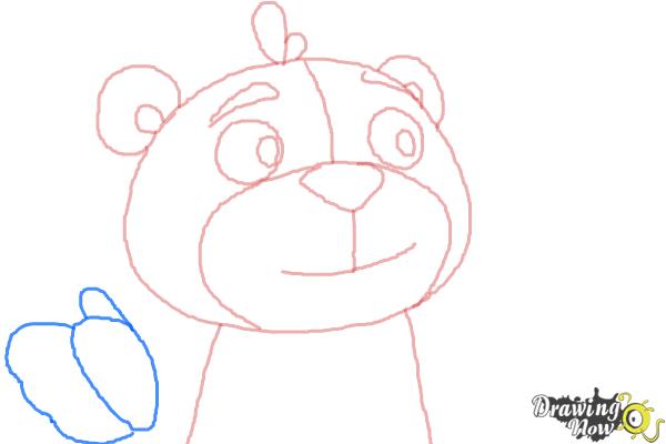 How to Draw Teddy from Doc Mcstuffins - Step 5