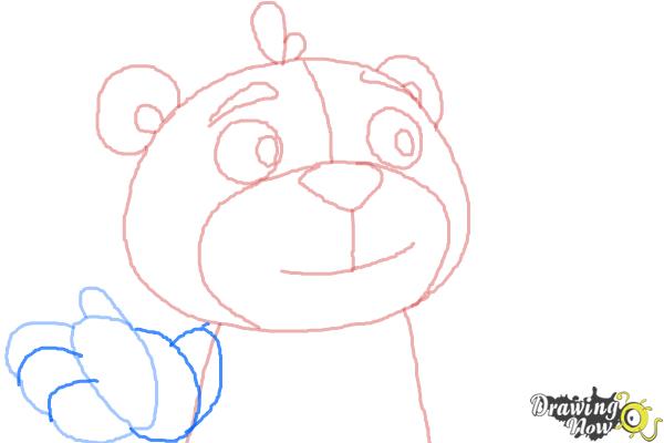 How to Draw Teddy from Doc Mcstuffins - Step 6