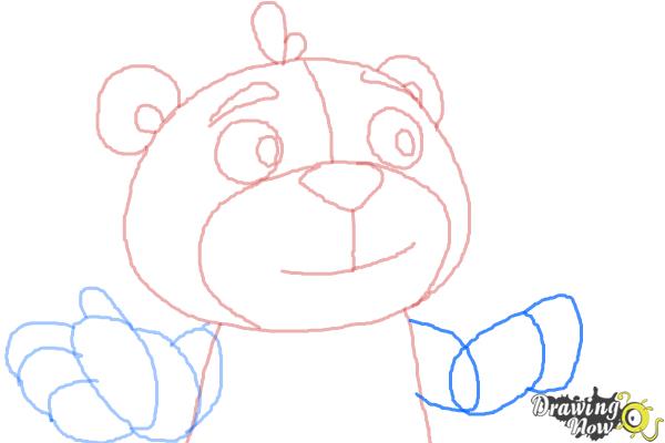 How to Draw Teddy from Doc Mcstuffins - Step 7 How to Draw Teddy from Doc Mcstuffins - Step 7