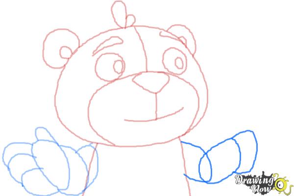 How to Draw Teddy from Doc Mcstuffins - Step 7