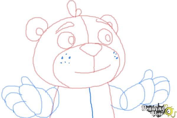 How to Draw Teddy from Doc Mcstuffins - Step 9 How to Draw Teddy from Doc Mcstuffins - Step 9