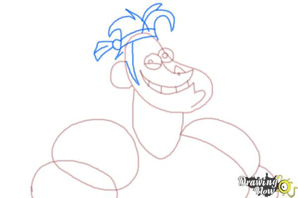 How to Draw Dave from Dave The Barbarian - Step 6