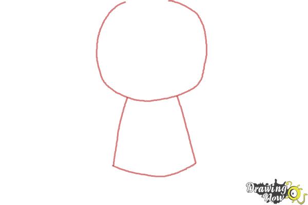 How to draw Chibi Deadpool - Step 1 How to draw Chibi Deadpool - Step 1