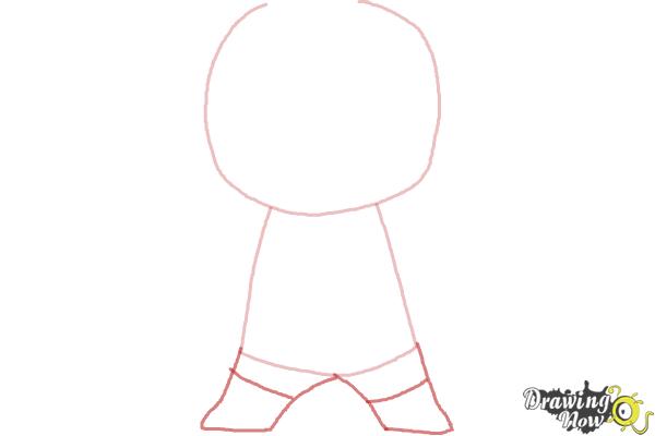 How to draw Chibi Deadpool - Step 2 How to draw Chibi Deadpool - Step 2