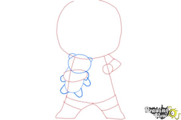 How to draw Chibi Deadpool - Step 5