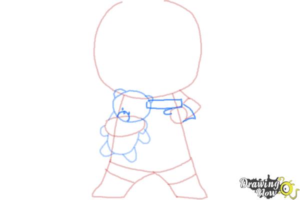 How to draw Chibi Deadpool - Step 6 How to draw Chibi Deadpool - Step 6