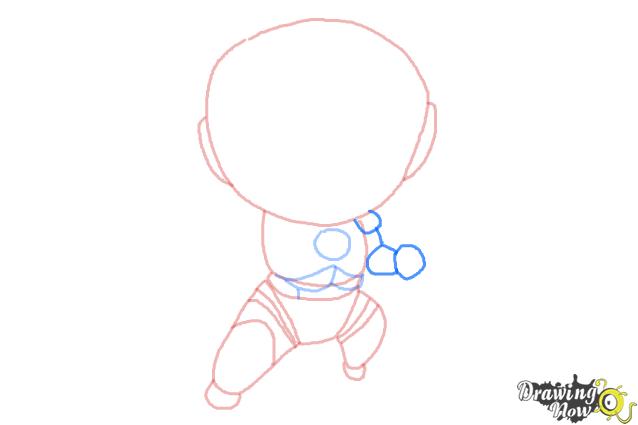 How to Draw Chibi Iron Man - Step 5