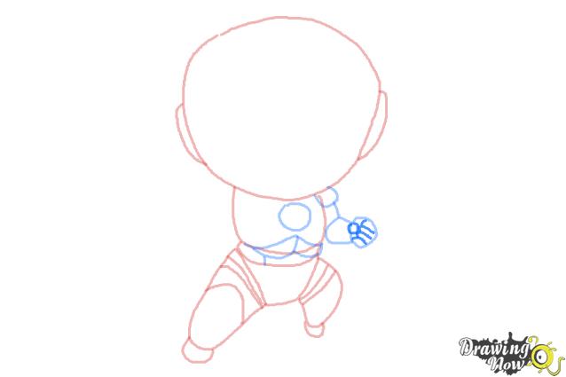 How to Draw Chibi Iron Man - Step 6