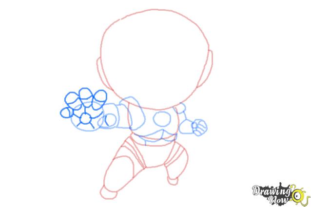 How to Draw Chibi Iron Man - Step 8