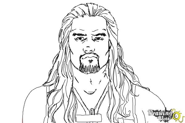 How to Draw Roman Reigns from WWE - DrawingNow