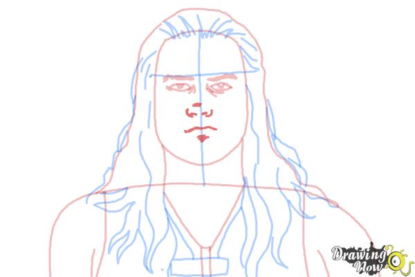 How to Draw Roman Reigns from WWE - Step 8