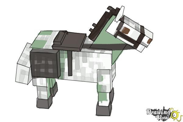 How to Draw The Undead Horse from Minecraft - Step 11