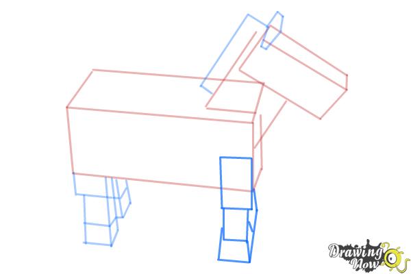 How to Draw The Undead Horse from Minecraft - Step 7