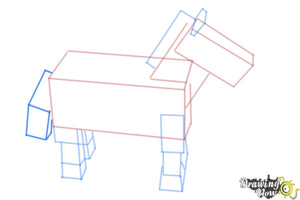 How to Draw The Undead Horse from Minecraft - Step 8