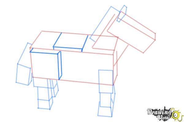 How to Draw The Undead Horse from Minecraft - Step 9