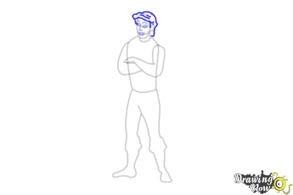 How to Draw Prince Eric from The Little Mermaid - Step 7