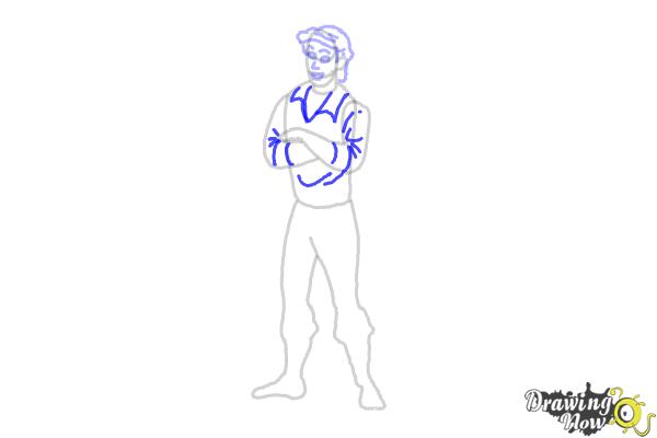 How to Draw Prince Eric from The Little Mermaid - Step 8