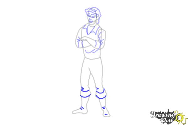 How to Draw Prince Eric from The Little Mermaid - Step 9