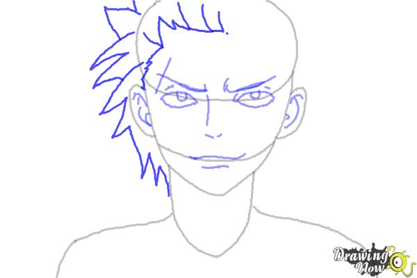 How to Draw Sting Eucliffe from Fairy Tail - Step 6