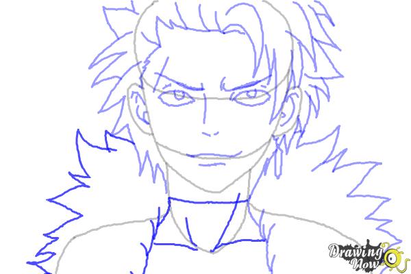 How to Draw Sting Eucliffe from Fairy Tail - Step 9