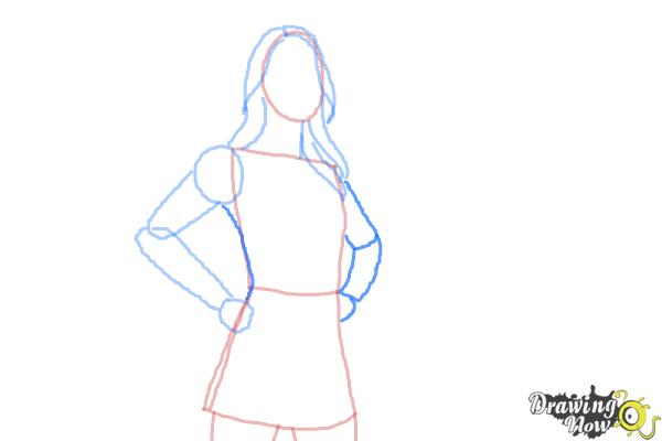 How to Draw Supergirl 2015 - Step 5