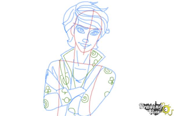 How to Draw Alistair Wonderland The Son Of Alice from Ever After High - Step 9