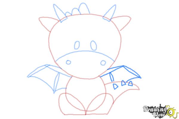 How to Draw a Dragon for Kids - Step 7 How to Draw a Dragon for Kids - Step 7