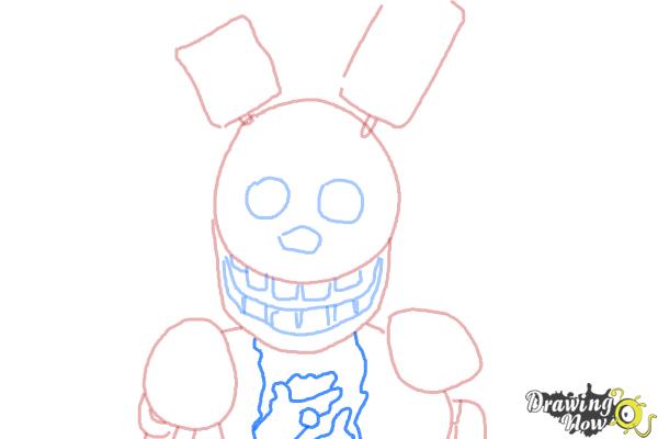 How to Draw Springtrap from Five Nights at Freddy's 3 - Step 6