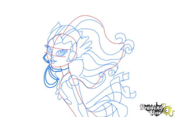 How to Draw Astranova from Monster High - Step 10