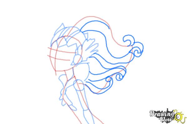 How to Draw Astranova from Monster High - Step 7