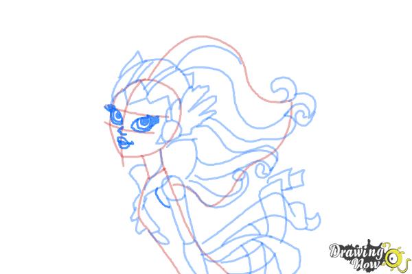 How to Draw Astranova from Monster High - Step 9