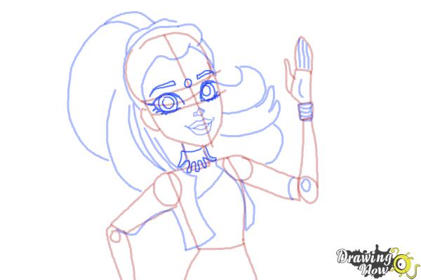 How to Draw Elle Eedee from Monster High - Step 10