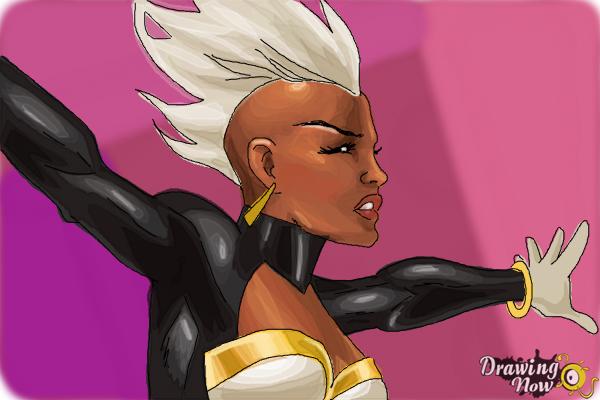 How to Draw Storm 2015 from Marvel - Step 11