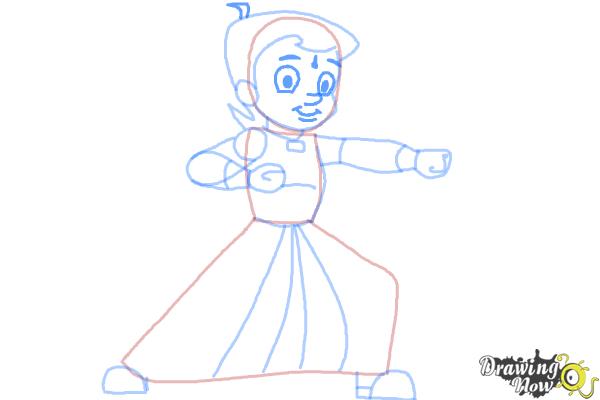 How to Draw Chhota Bheem - Step 8