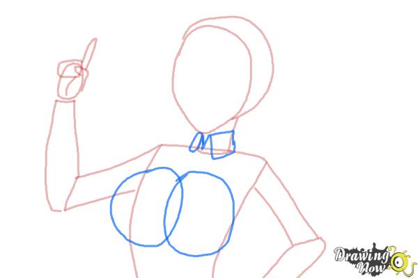How to Draw Akeno Himejima from High School DxD - Step 5