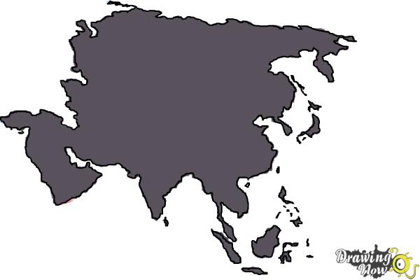 Aggregate 146+ asia map drawing best - seven.edu.vn