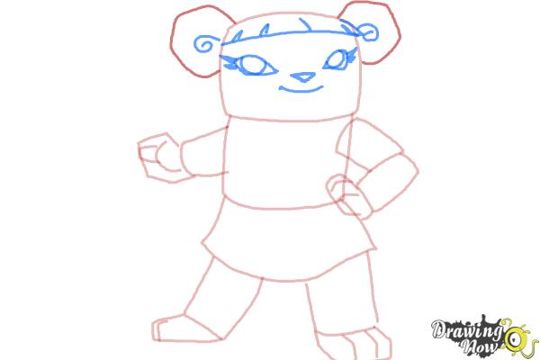 How to Draw Liza from Animal Jam - Step 5