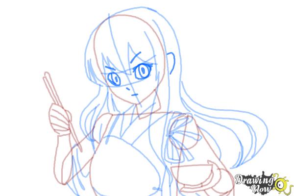 How to Draw Akagi from Kantai Collection - Step 8